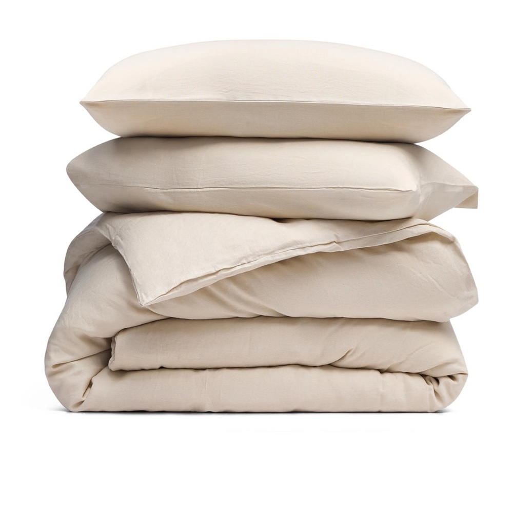 If Only Home - French Linen Queen Duvet Cover - Oatmeal